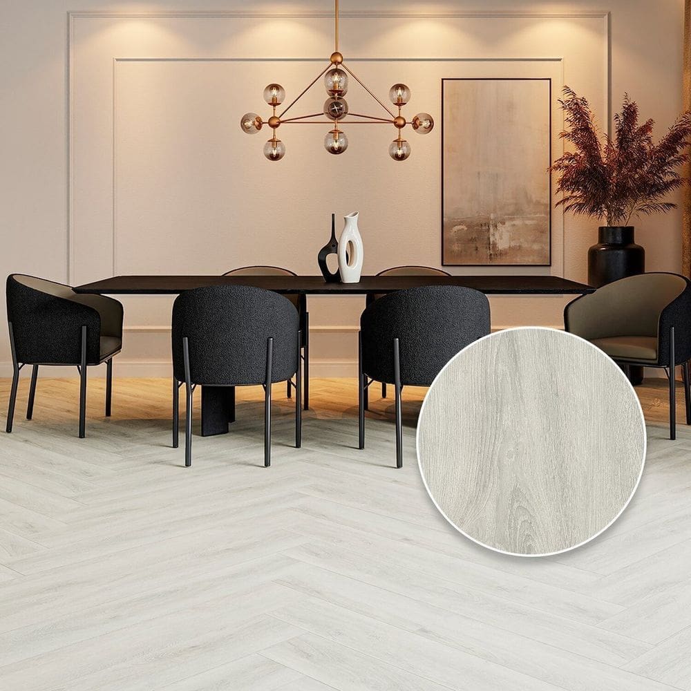 Piso Vinílico Colado 18cmx2mmx1,22m Hortência Pix Revestimentos - caixa com 4,34m2 - Cinza