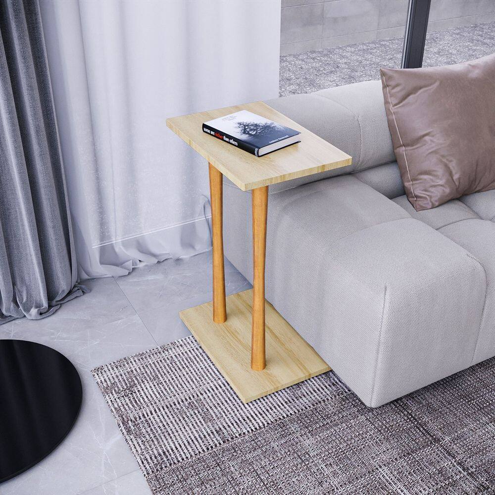 Mesa Lateral Alla 68cm X 45cm X 30cm Natural Tawary