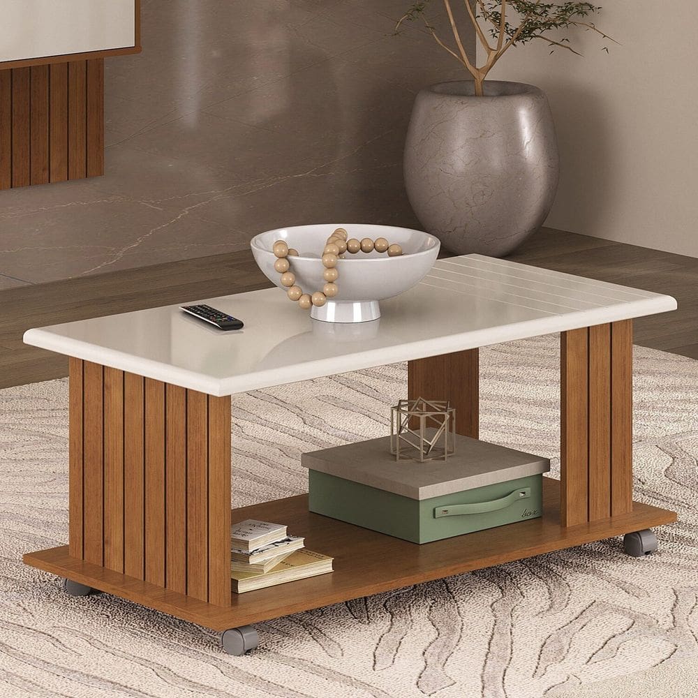 Mesa Centro para Sala de Estar Mila Cinamomo/ Off White