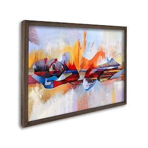 Quadro Decorativo Paisagem Pintura com 1 Tela Cm ou Cm de Parede para Sala Quarto Hall 60cm X 90cm Marrom