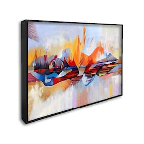 Quadro Decorativo Paisagem Pintura com 1 Tela Cm ou Cm de Parede para Sala Quarto Hall 60cm X 90cm Preto