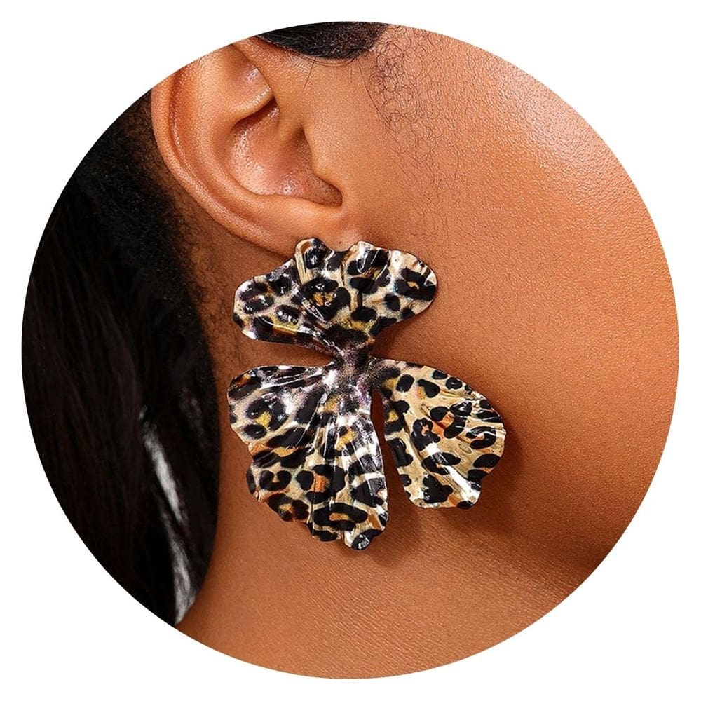 Par de Brincos Feminino Luxo Flores Festas Estampado Casamento