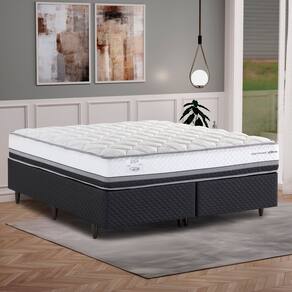 Colchão Molas Ensacadas Floripa King 193cm Preto / Branco