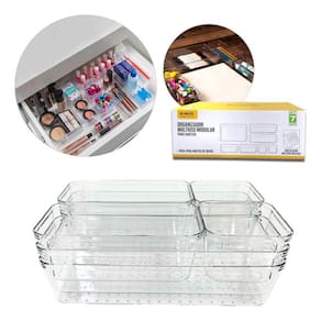 Kit Organizador Multiuso Modular 7 Peças Em Acrílico