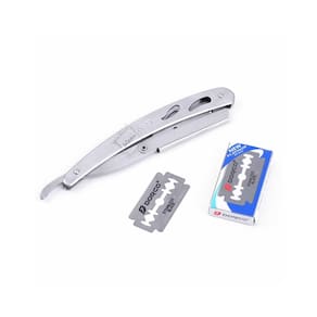 Kit de barbeiro Navajin Steel Model + 10 lâminas Dorco