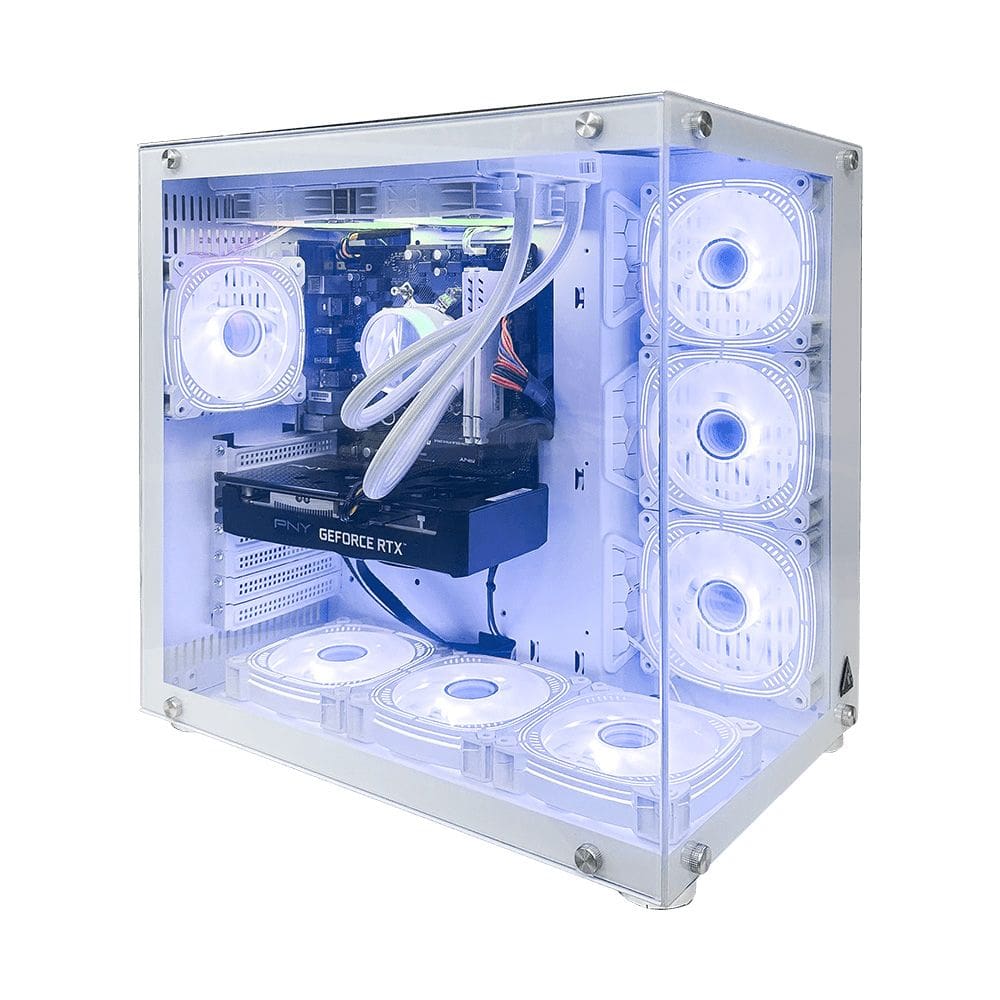 Pc Gamer Ryzen 5 5500, 16Gb 3200Mhz, (Rtx 4060 8Gb), B550m, Ssd 480Gb M.2, 600W 80 Plus, Water Cooler White 240Mm - Nli88049