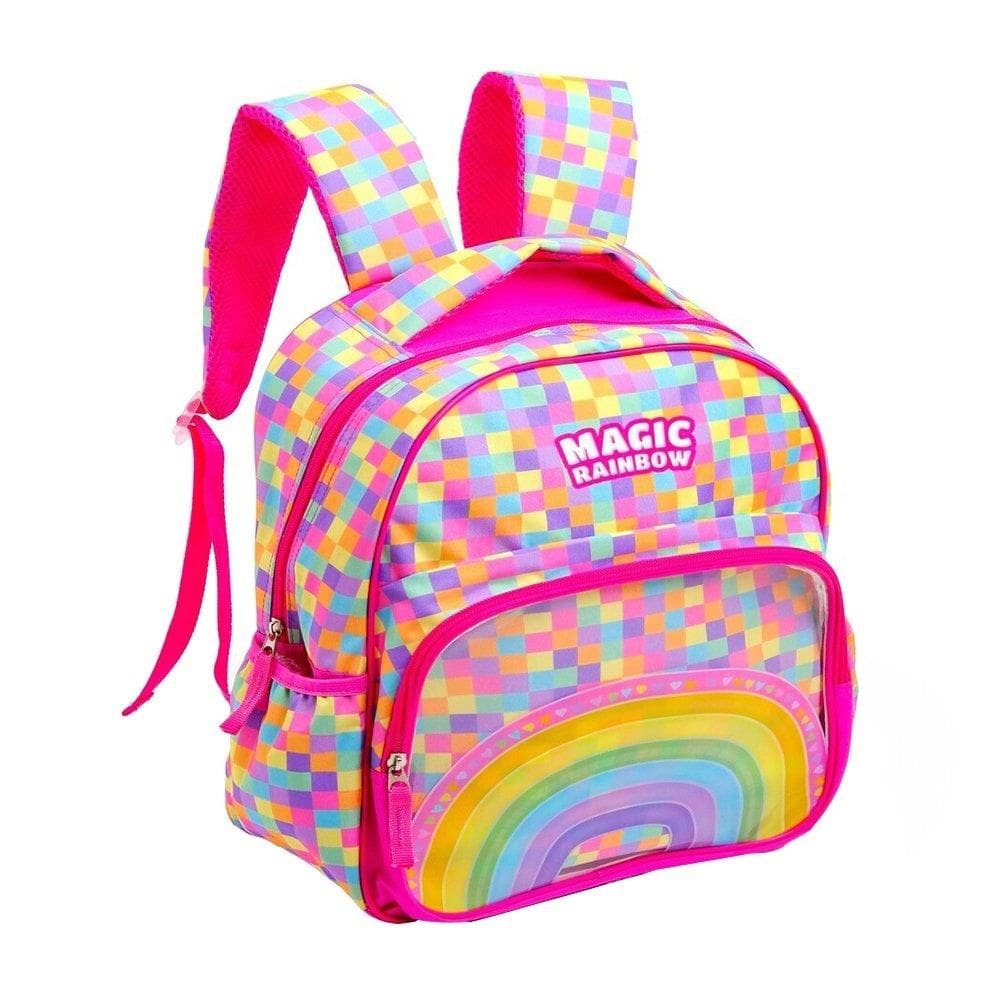 Mochila Infantil Kit Premium Rainbow 15P