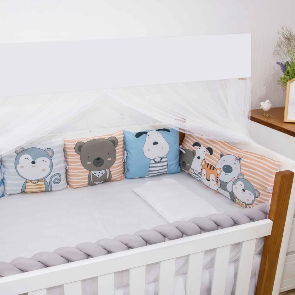 Kit para Berço 10 Peças  Americano Baby Amor Turminha Animal