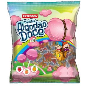 Pirulito Bola Algodao Doce 480Gr 20G Unid  24Unid