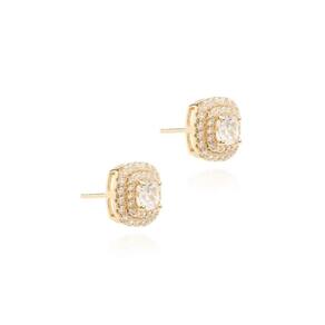 Brinco Potenza Classic Em Zirconia White Deluxe Design Artístico