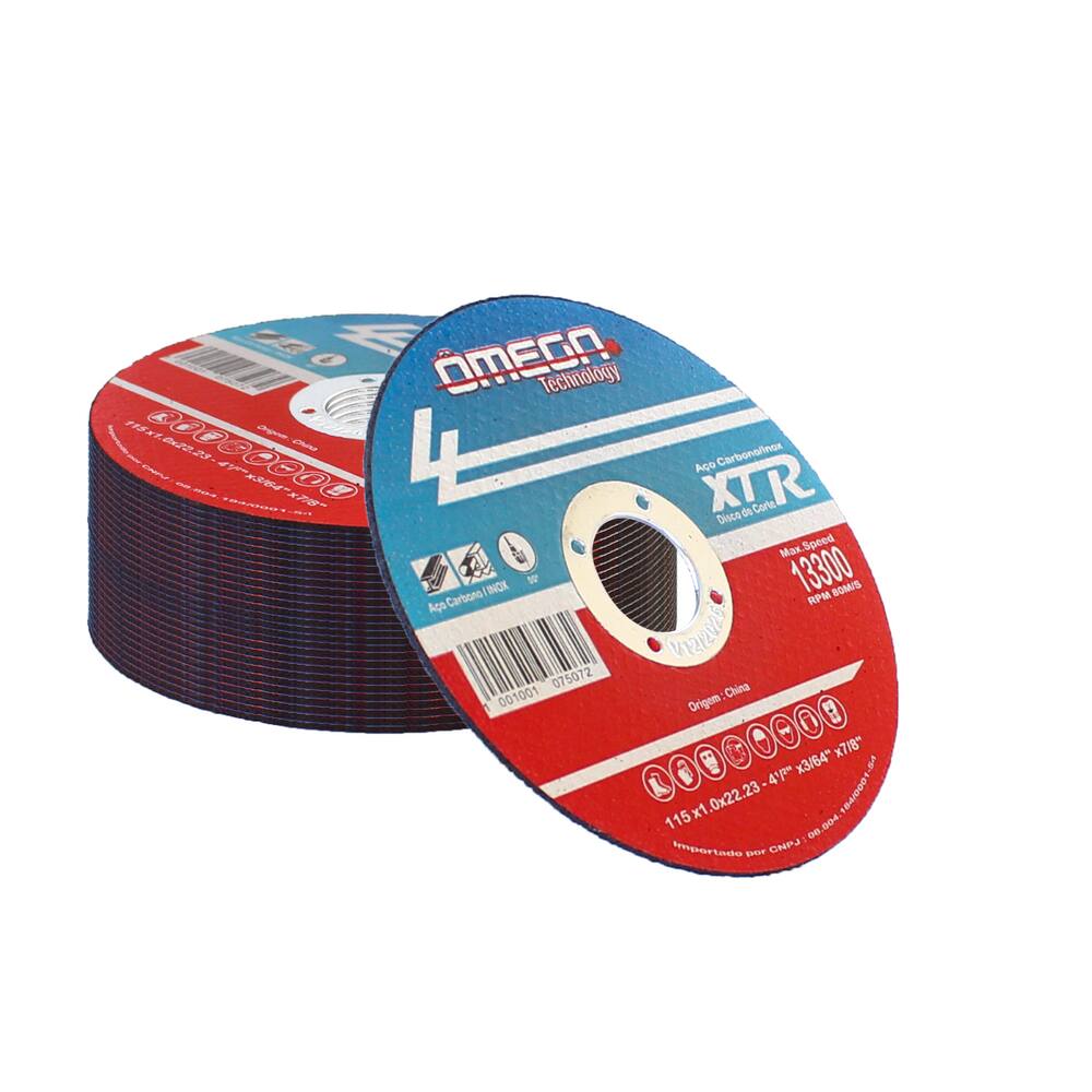 Disco Zip XTR 4.1/2" X 3/64" X 7/8" 10 Discos Ômega