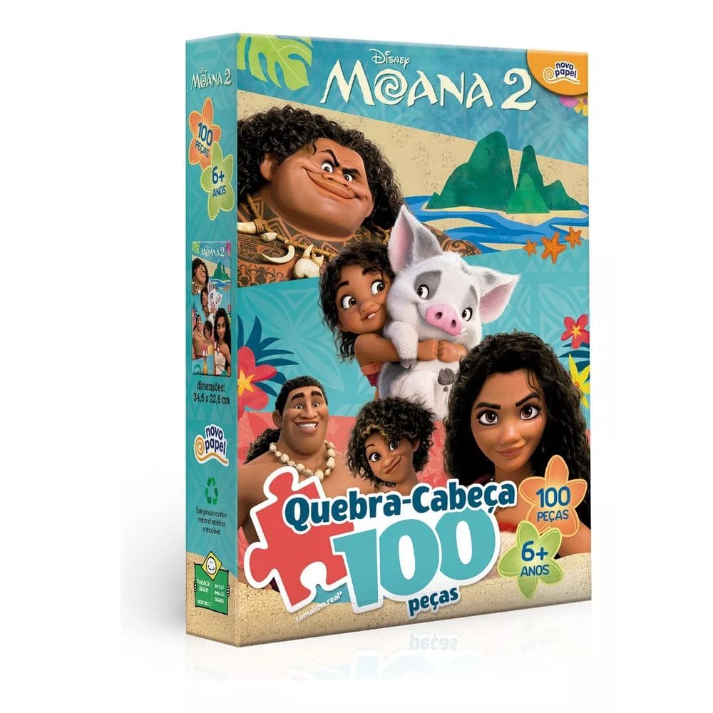 Quebra Cabeça 100 Peças Moana 2 - Toyster 8080