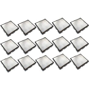 Ralo Invisivel 15X15 Inox Kit 15 Uni Discreto Box Banheiro Cozinha Lavanderia Lavabo