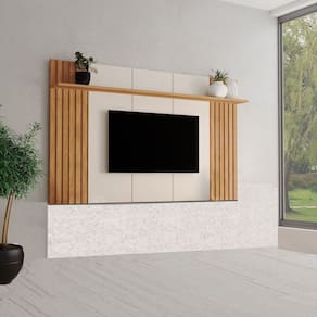 Painel para Tv até 75 Polegadas 180 Cm Supreme Carvalho Oro / Off-White