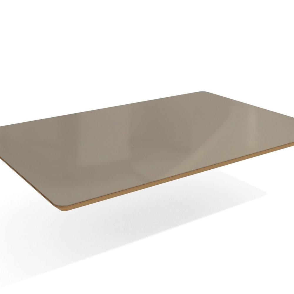 Tampo para Mesa de Jantar 120cm X 80cm de Madeira com Vidro Freijo/Bronze