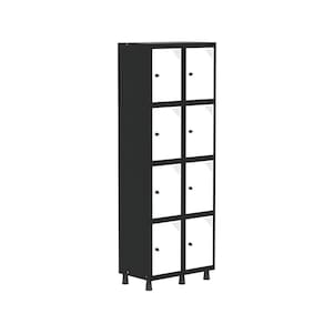 Armário Locker Guarda-roupa 8 Portas Aço Grp 502/8 Preto/Branco