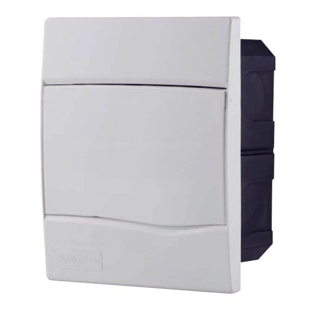 Quadro de Distribuição Embutir 5 DIN Tramontina Porta Branca