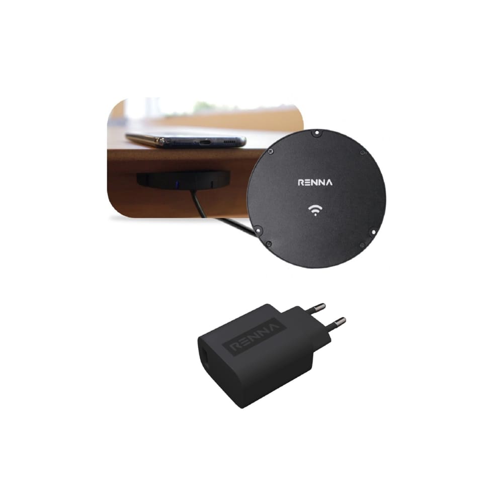 Carregador Indução Wireless Invisivel 10w Para Mesa Bancada Com Fonte 3.0A