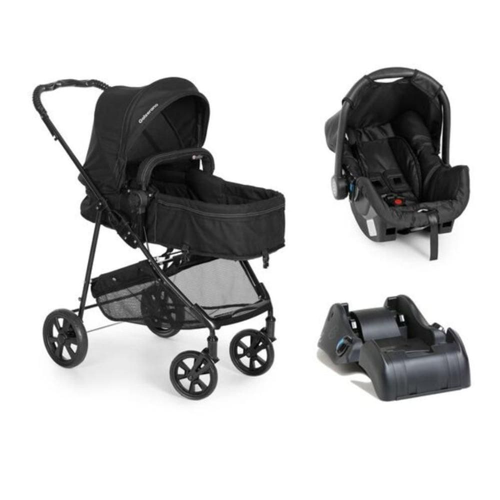 Carrinho Travel System Napoli Trio Preto - Galzerano