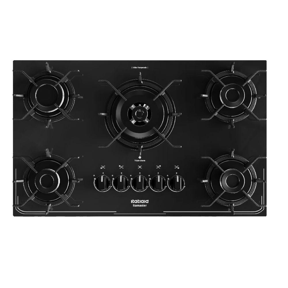 Cooktop Itatiaia Itamaster 5 Bocas Vidro Preto Bivolt 3700000343