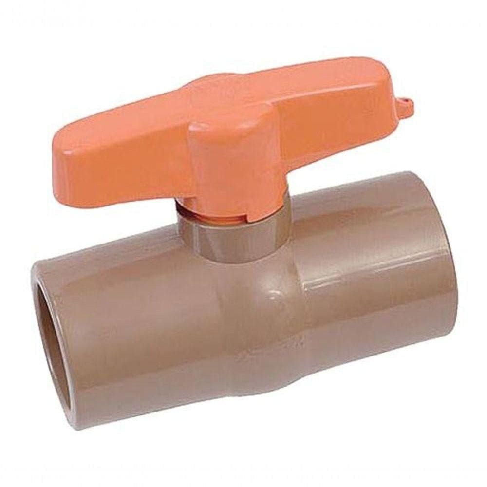 Registro Em Pvc De Esfera Soldável Marrom 25 Mm