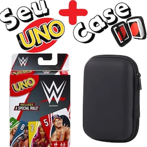 Kit Case + Jogo de Cartas UNO - WWE World Wrestling Entertainment Luta Livre