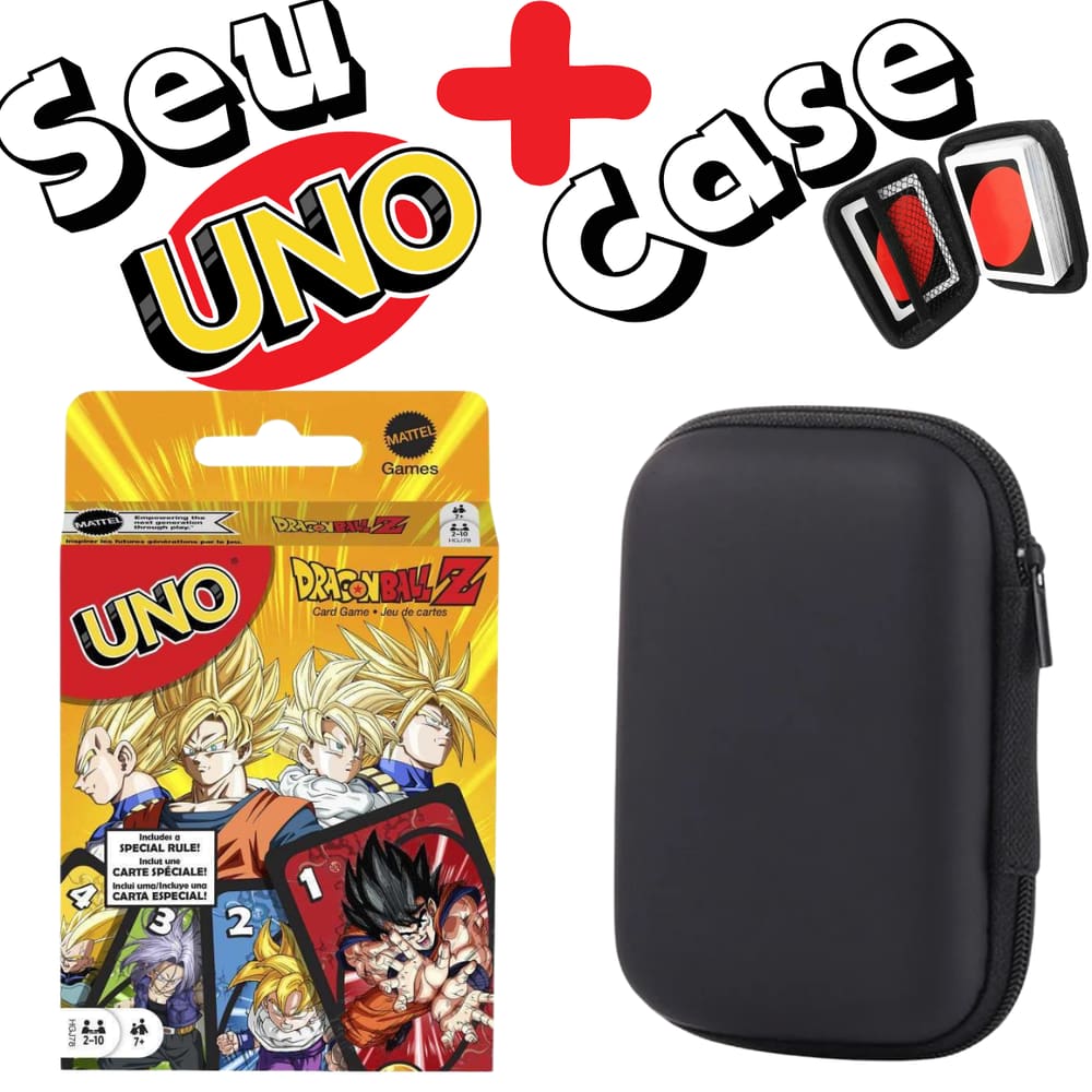 Kit Case + Jogo de Cartas UNO - Dragon Ball Z