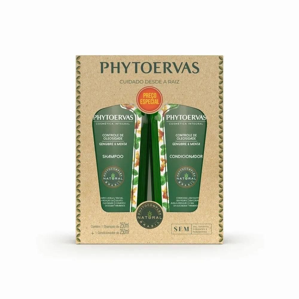 Kit Shampoo e Condicionador Phytoervas Controle de Oleosidade 250ml