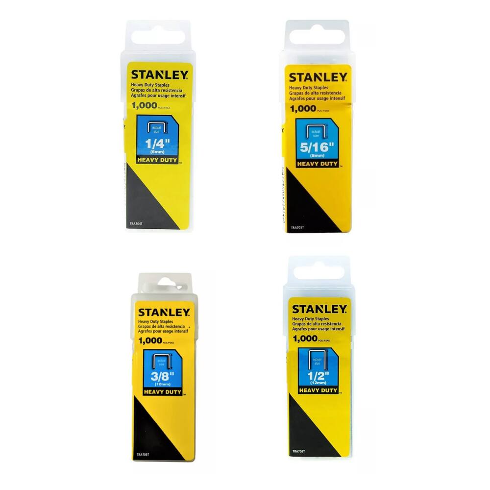 Kit Grampos Para Grampeador Manual Elétrico St@nley TRA700 6mm 8mm 10mm 12mm