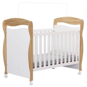 Berço Peroba Junior Americano Branco com Amêndoa Infantil
