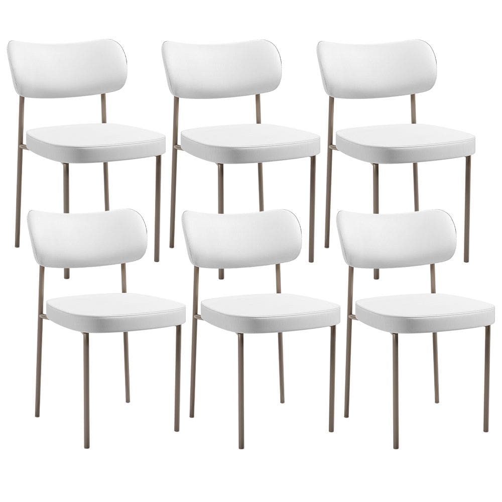 Kit 06 Cadeiras Decorativas Para Sala De Jantar Melina Base Arena L02 Facto Branco - Lyam Decor