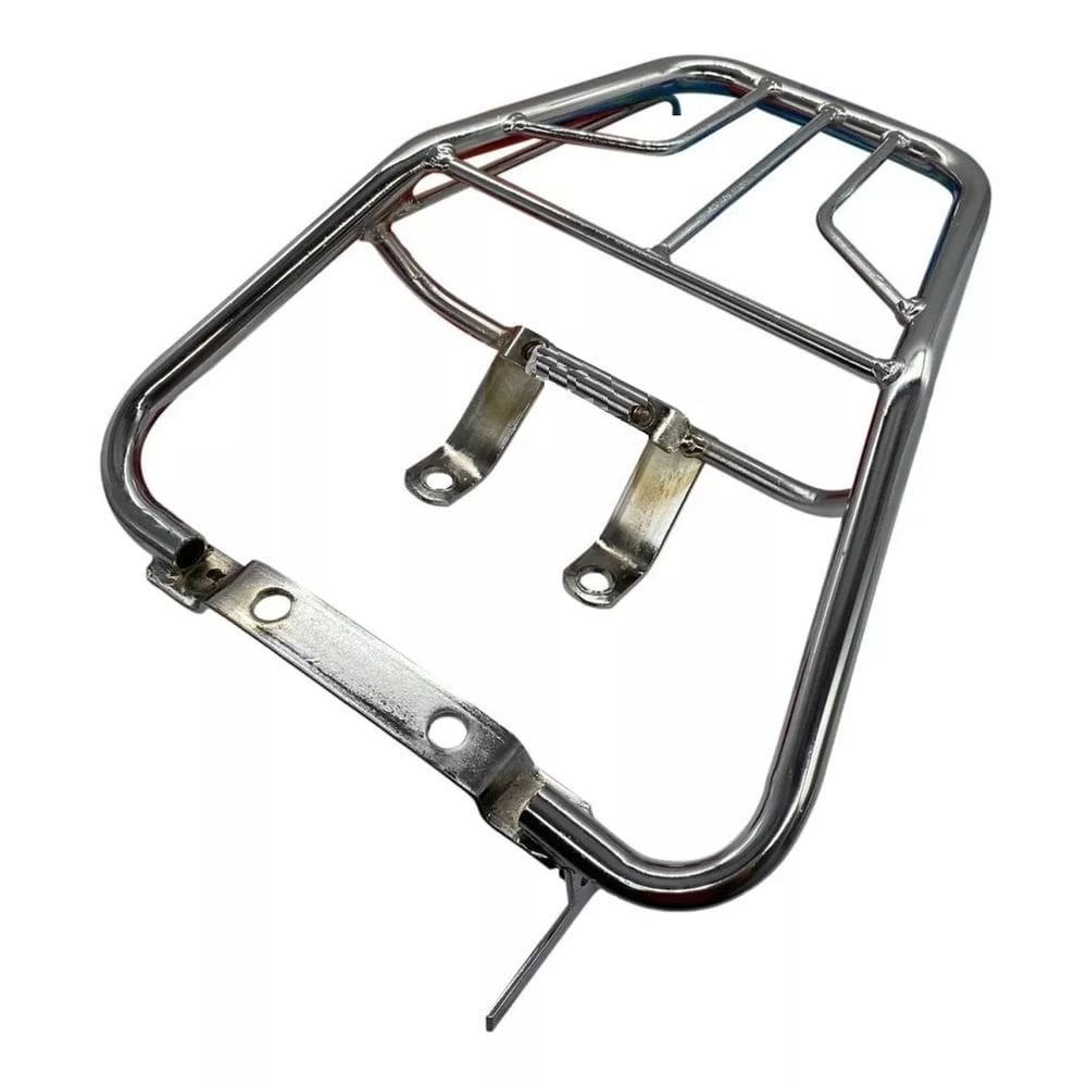 Bagageiro Churrasqueira suporte baú Reforçado aço Maciço TITAN 150 2003 A 2008 Cromado