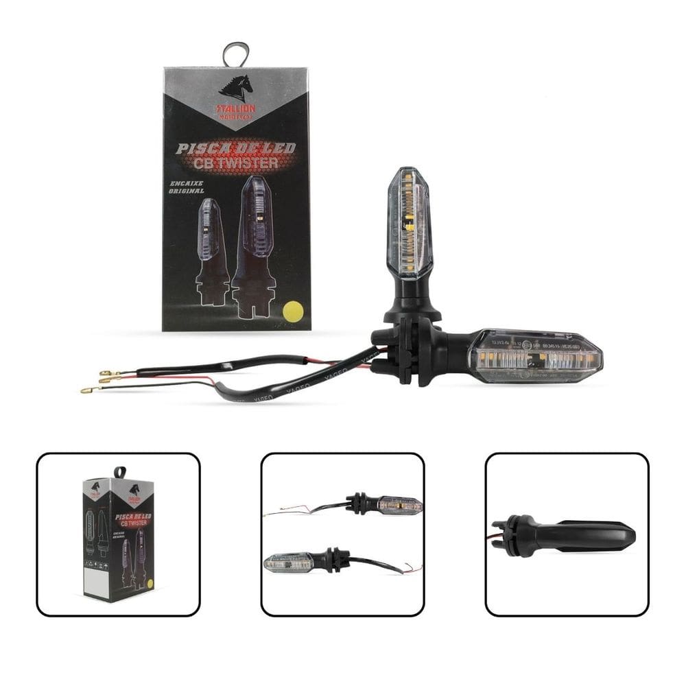 Par Pisca Stallion Sequencial Led Cg 125/150/160 Xre 190/300 Cb 250