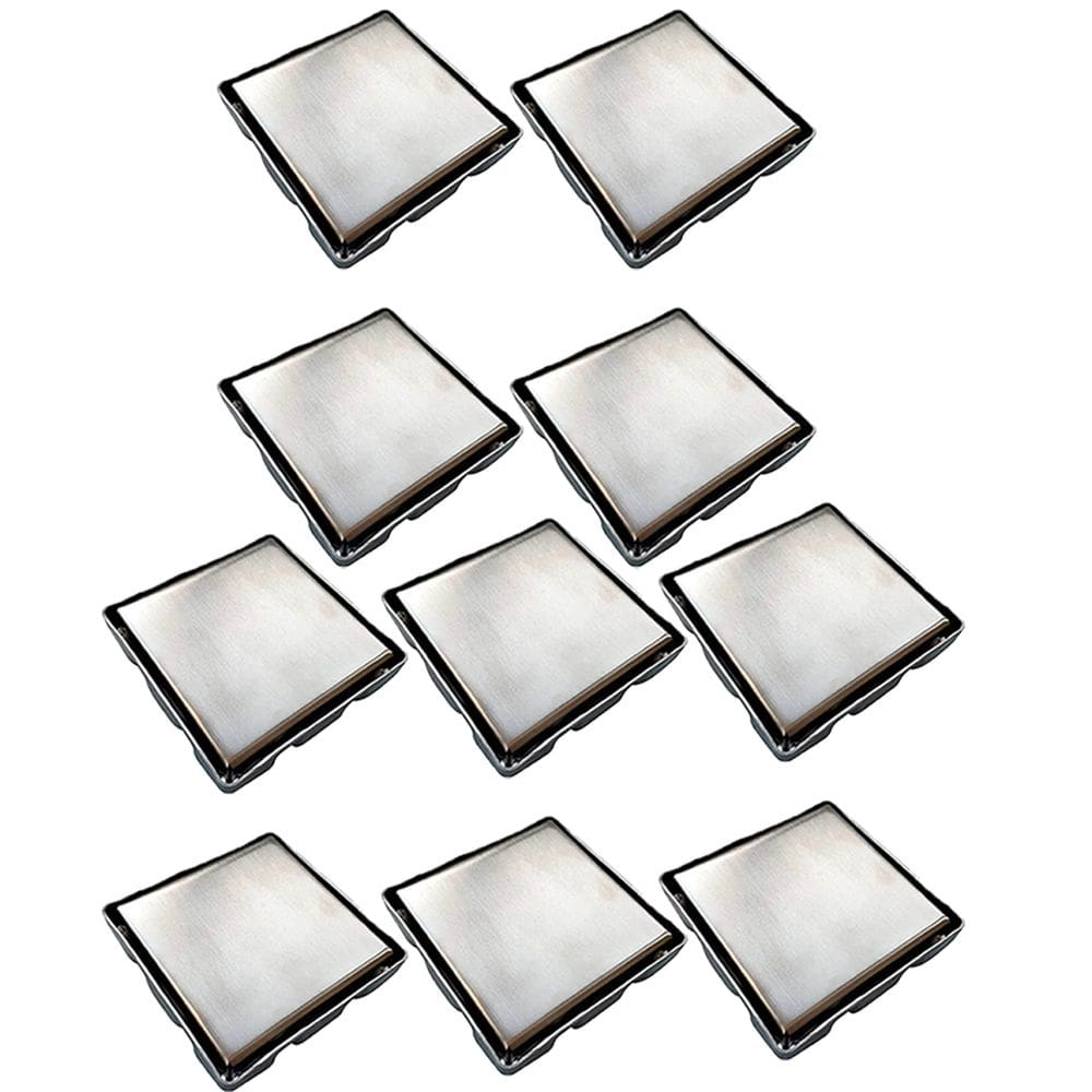 Ralo Oculto Invisivel Anti Odor 15X15 Kit 10 Uni Box Banheiro Lavabo Lavanderia