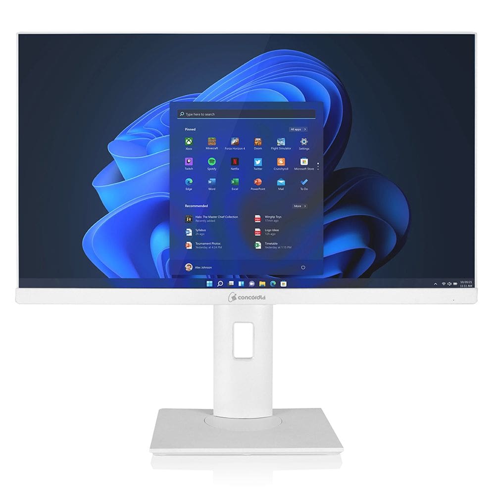 Computador All In One Concórdia Core i3 12100 4GB DDR4 SSD 240GB 23.8`` Full HD Webcam WiFi Windows 11 Home Branco