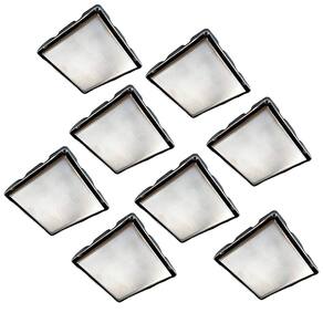 Ralo Oculto Invisivel Anti Odor 15X15 Aço Inox Kit 8 Uni Box Banheiro Limpeza Chao Higienico