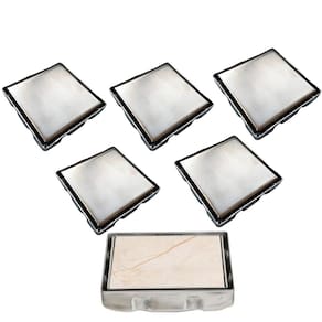 Ralo Oculto Invisivel 15x15 Anti Odor Aço Inox Kit 6 Uni Piso Chao Box Banheiro Cozinha Lavanderia Varanda