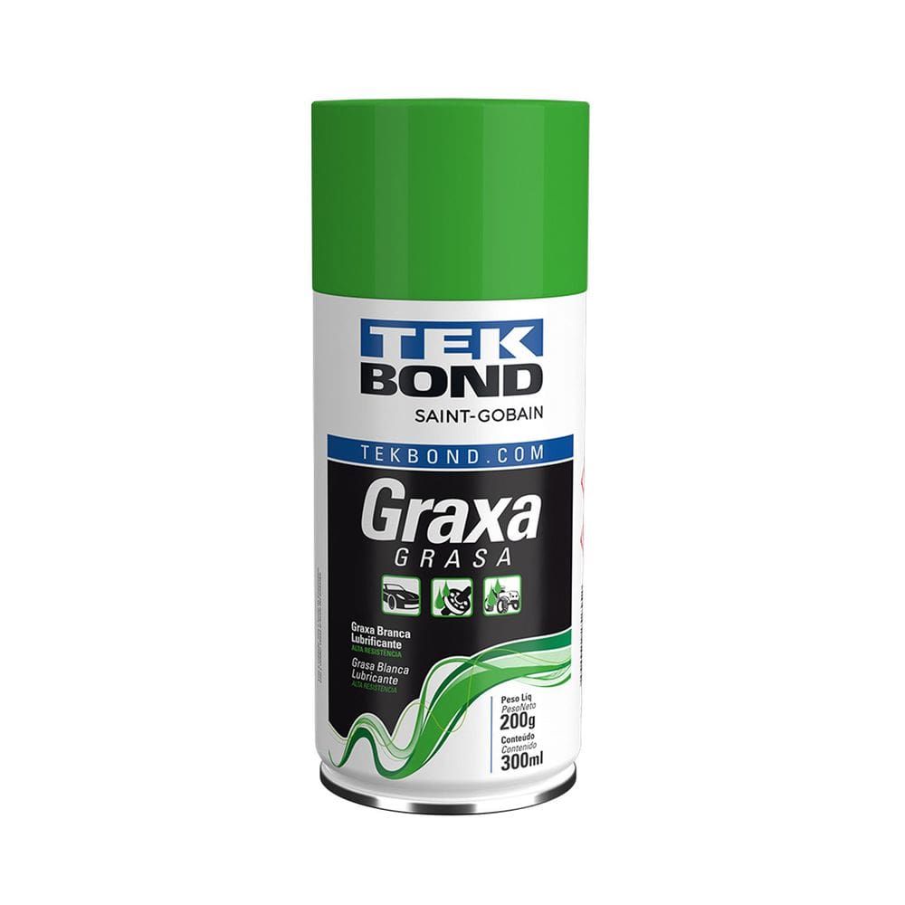 Graxa Spray Branca Lítio 300ML Tek Bond