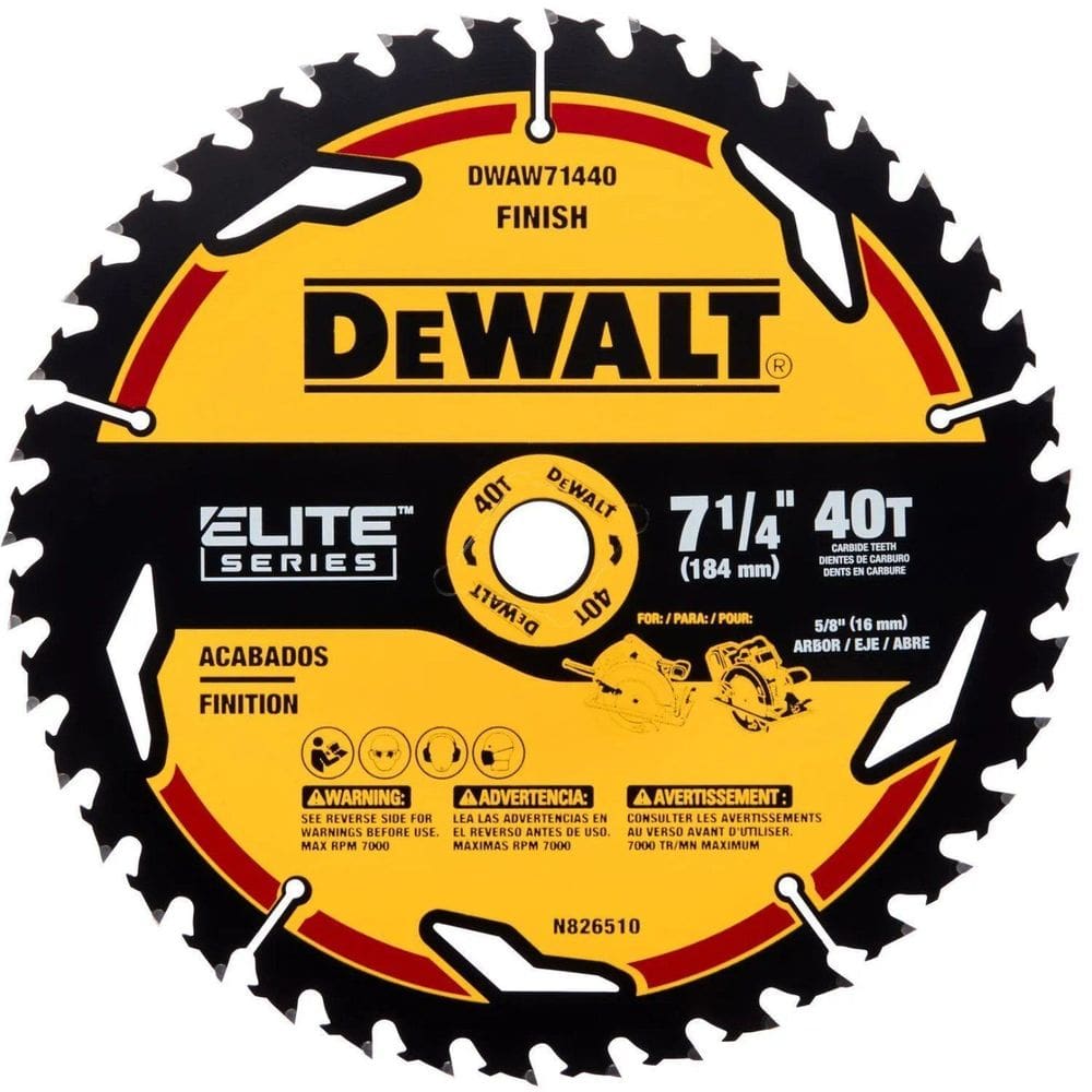 Lâmina Serra Circular 7-1/4" 40 dentes DWAW71440 DeWalt