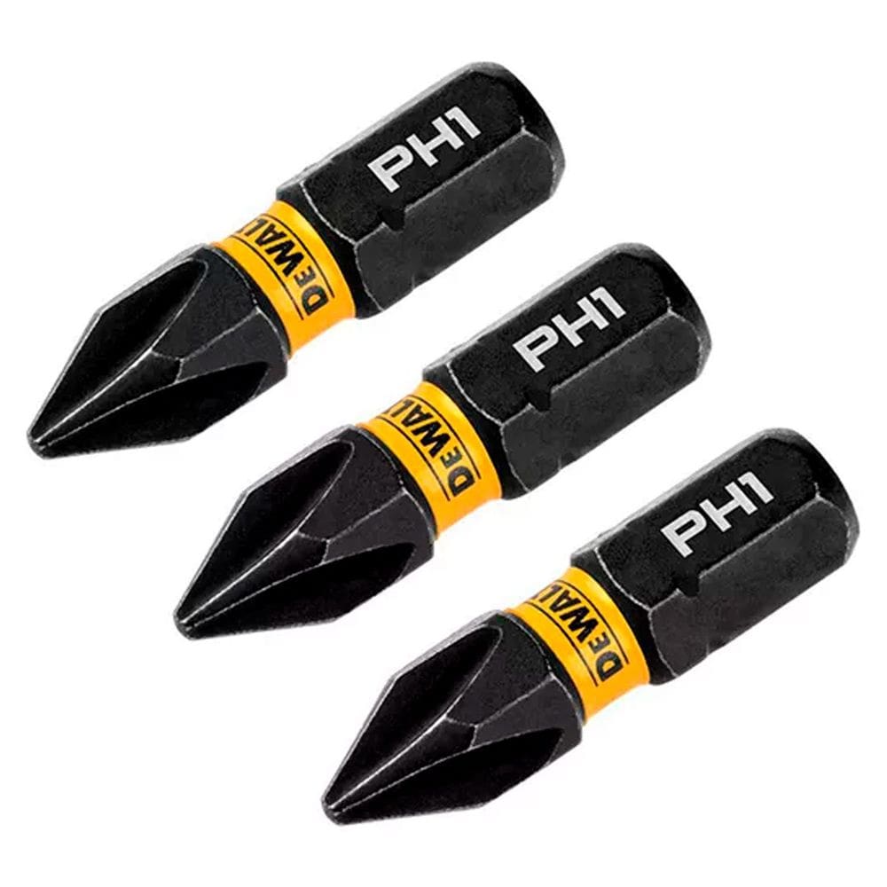 Ponta Phillips #1 FlexTorq 1" 3 Peças DWAF1PH1IR3 DeWalt - Unica Unico