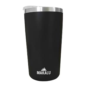Copo Térmico Aço Inox 420ML Preto p/ Água Cerveja Café - Quente e Frio - Unica Unico