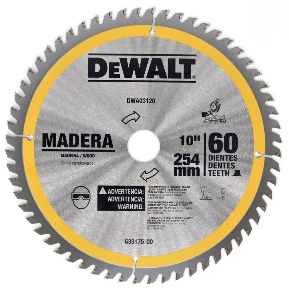 Lâmina Serra Esquadria 10" 60 dentes DWA03120 DeWalt - Unica Unico