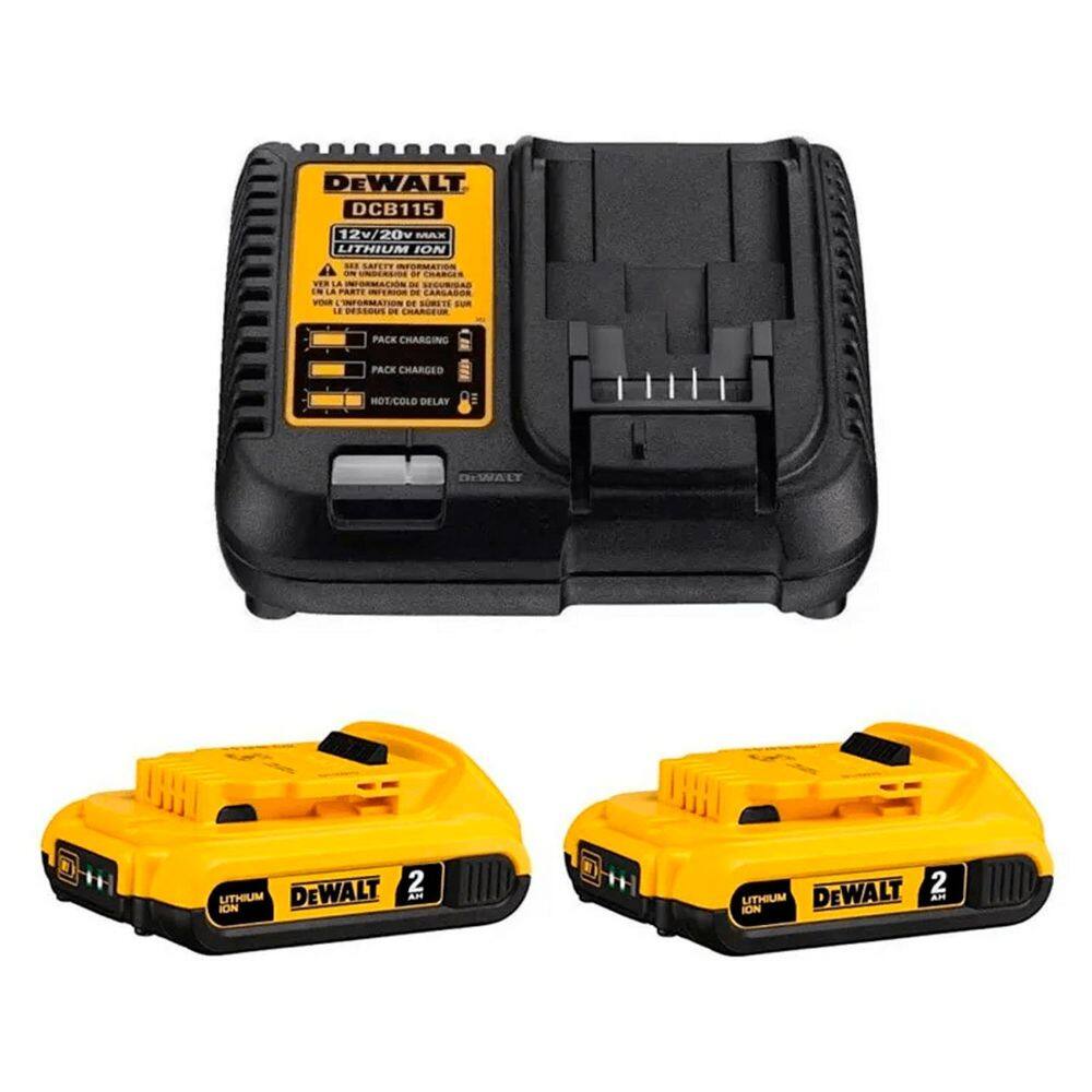 Kit 2 Baterias 2 Ah 20V MAX Com Carregador Bivolt DCB203C2-BR DeWalt - Unica Unico