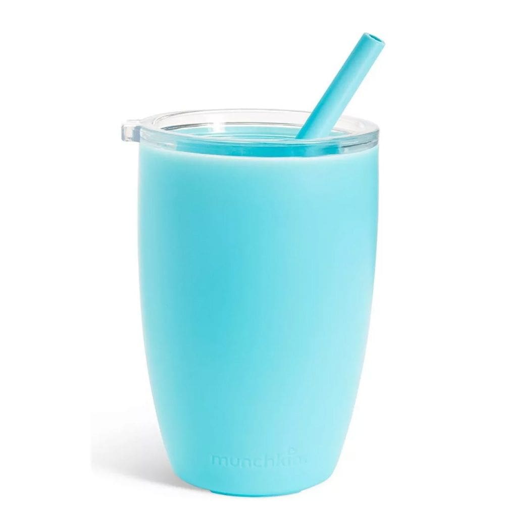 Copo Simple Clean Canudo 296ml +12meses Azul Munchkin