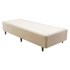 Base Cama Box Solteiro Herval Channel Bambu 39x96x203 cm, Bege