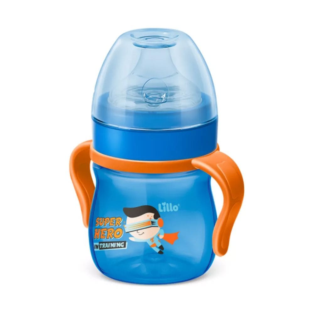 Copo Evoluiton C/Alça 150ml Azul +6meses Lillo