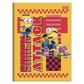 Caderno Brochurão 80Fls Minions Snack Amarelo Foroni