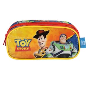 Estojo Toy Story Buzz Woody Duplo Penal Laranja
