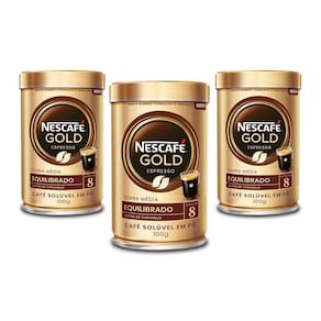 Café Solúvel Nescafé Gold Equilibrado Kit 3 Latas 100G