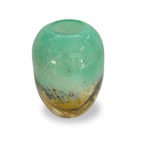 Vaso De Vidro Enfeite Estante Decoração Sala 25Cm